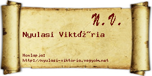 Nyulasi Viktória névjegykártya